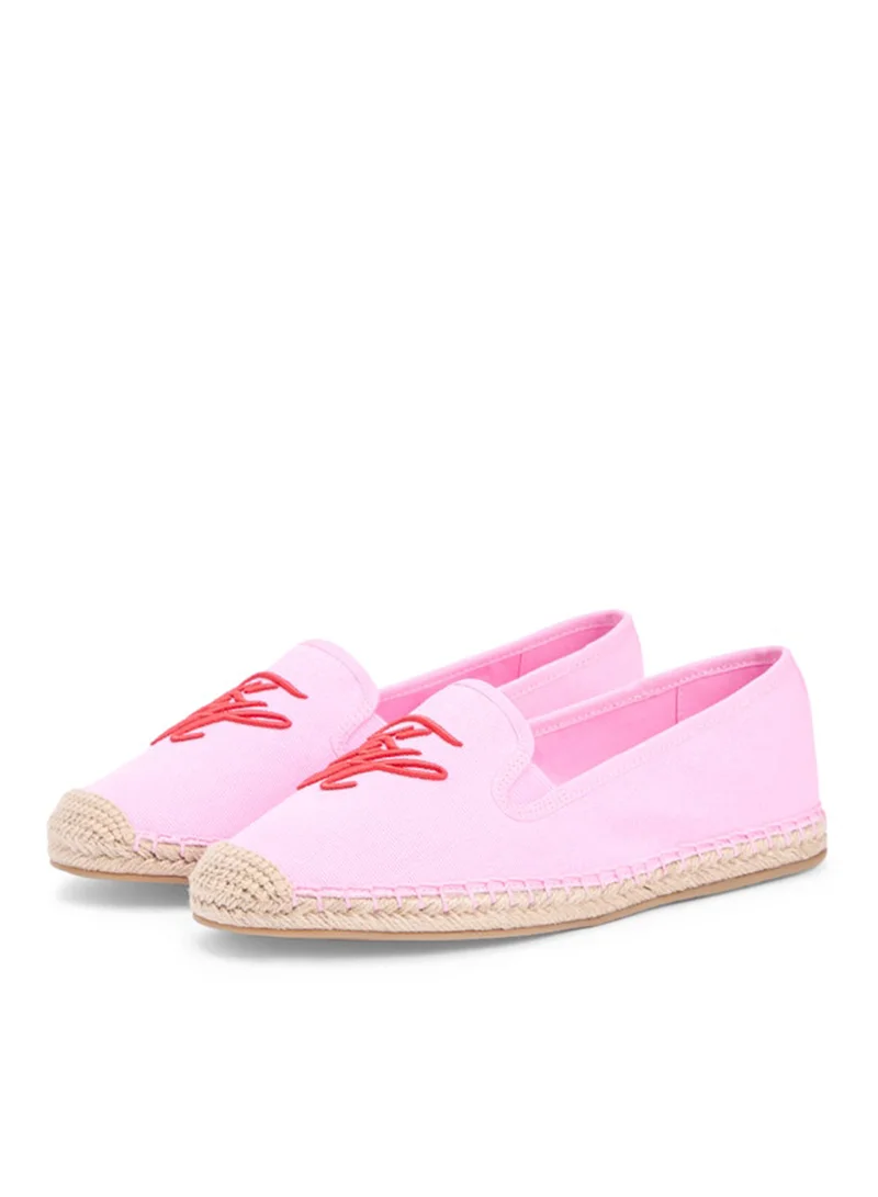 TOMMY HILFIGER  Logo Embroidery Canvas Espadrilles for Women | Best Price UAE